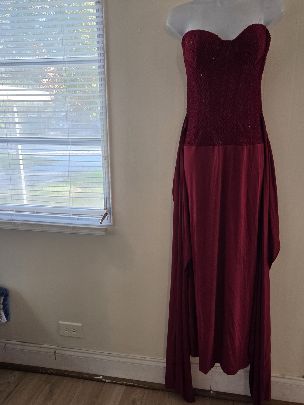Burgundy Evening Dress